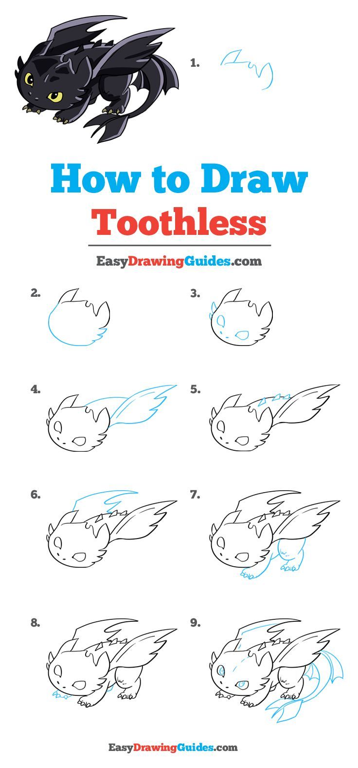 Featured image of post Toothless Drawings Step By Step